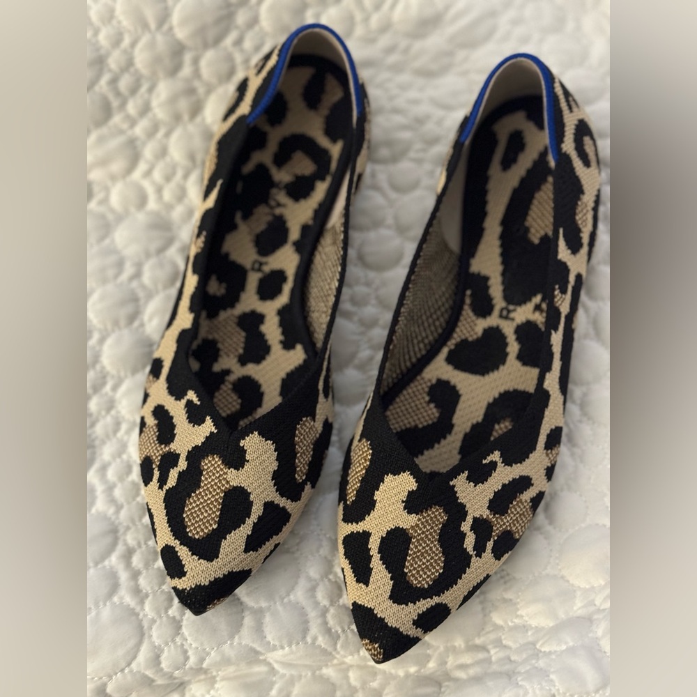 Animal print Rothy’s. The Point. Only worn a few times.
